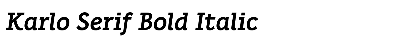 Karlo Serif Bold Italic